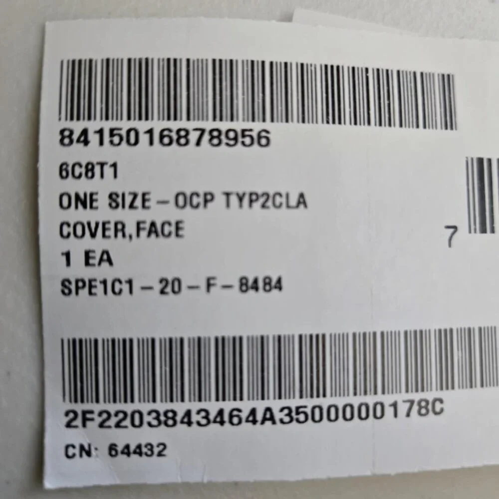 One size face mask with string